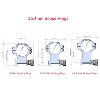 X-Accu 25.4mm/30mm/34mm Scope Rings - Vector Optics Online Store