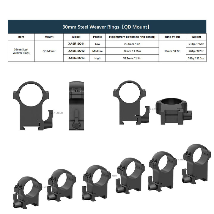 X-Accu Steel Scope Rings – Vector Optics US Online Store