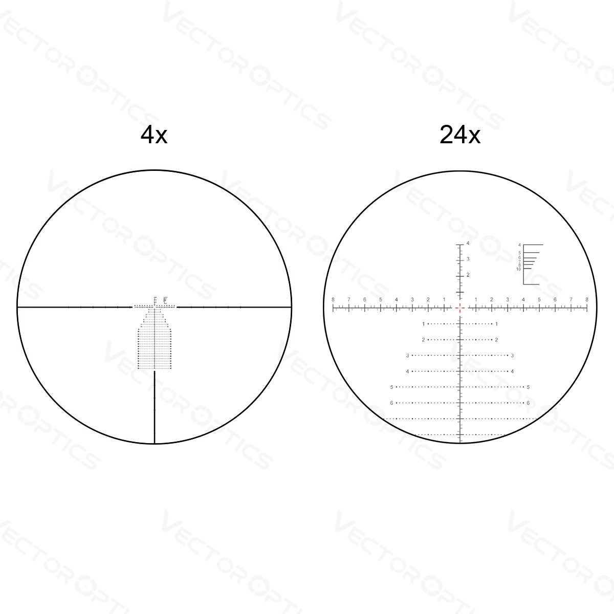 34mm Continental x6 4-24x56 FFP FDE Ranging - Vector Optics Online Store
