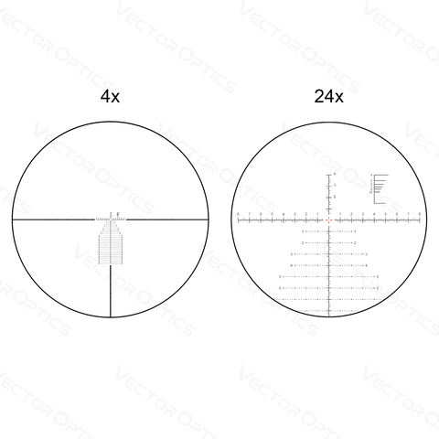 34mm Continental x6 4-24x56 FFP FDE Ranging Rifle Scope