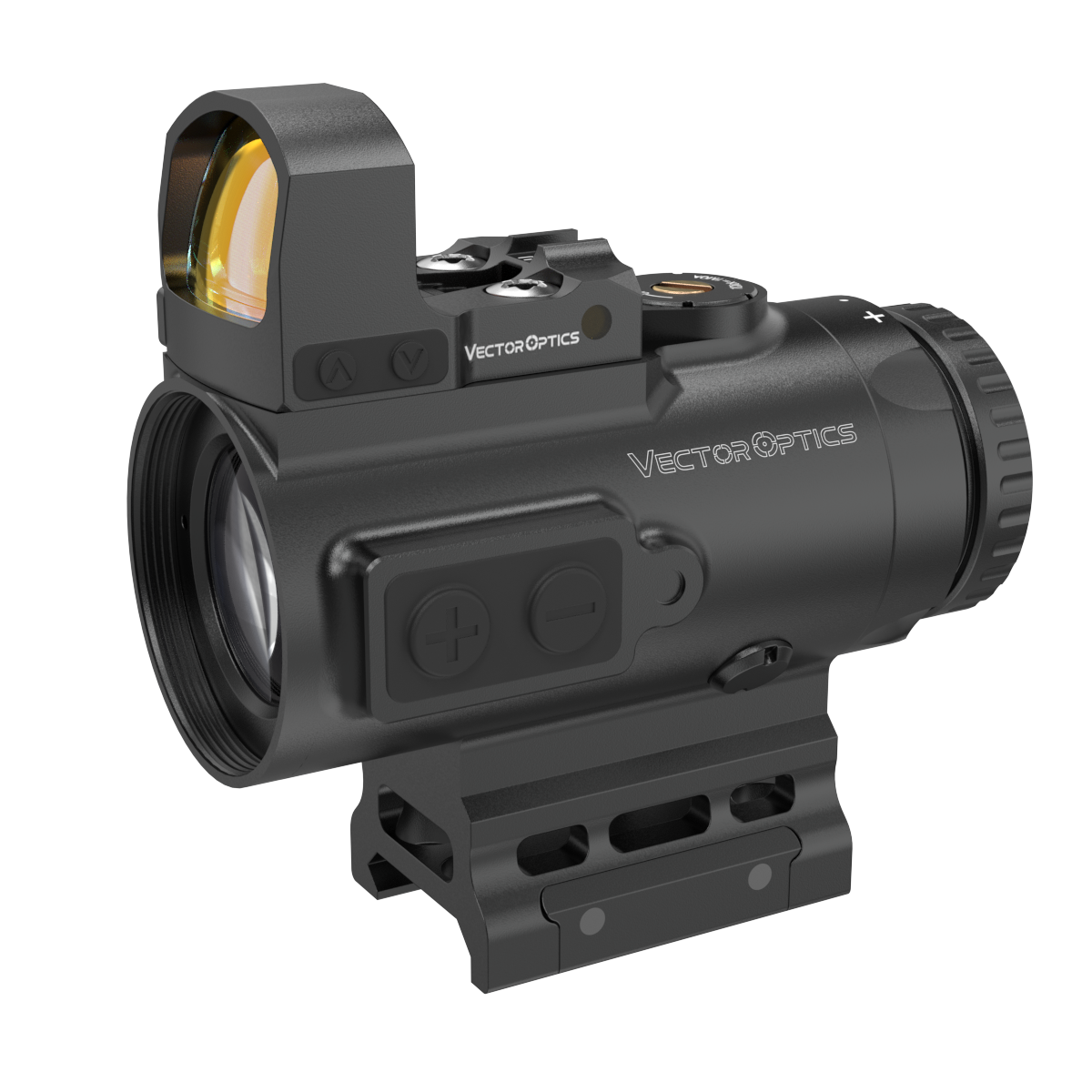 Piggyback Red Dot | Paragon 4x Prism Scope BDC Reticle w/ Center Dot (SCPS-M04)