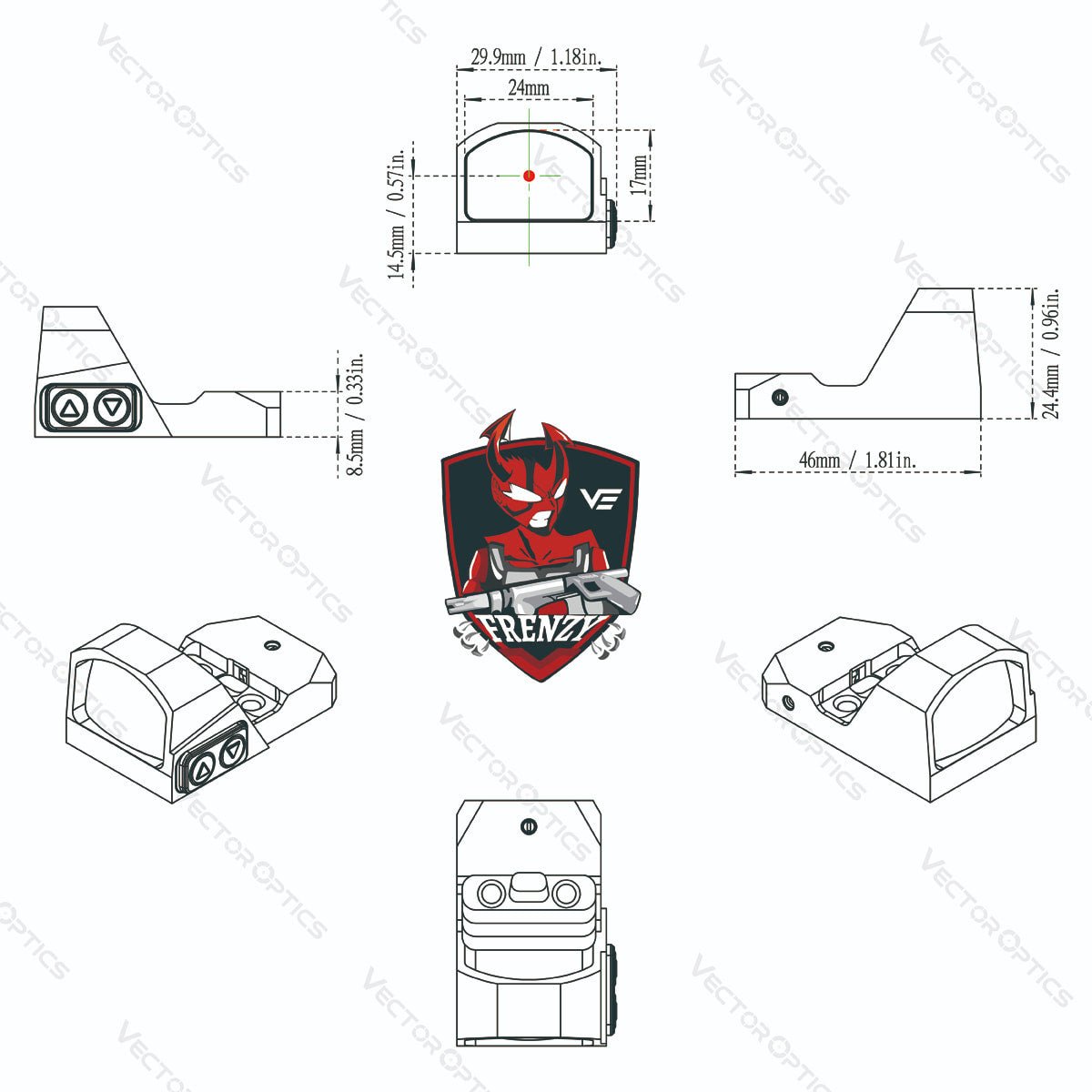 Frenzy 1x17x24 3 MOA - Vector Optics Online Store