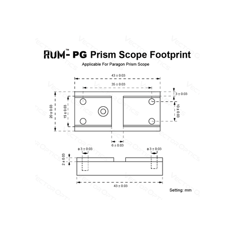 Paragon Prism Scope Low Picatinny Mount RUM