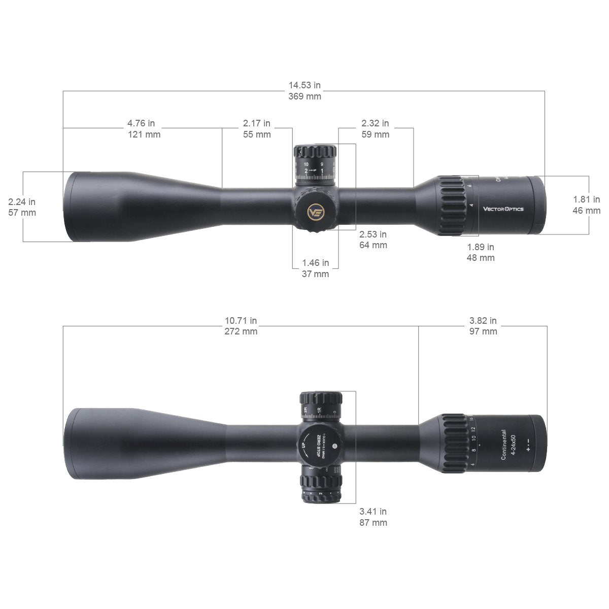 Continental x6 4-24x50 SFP Rifle Scope Tactical ARI - Vector Optics Online Store