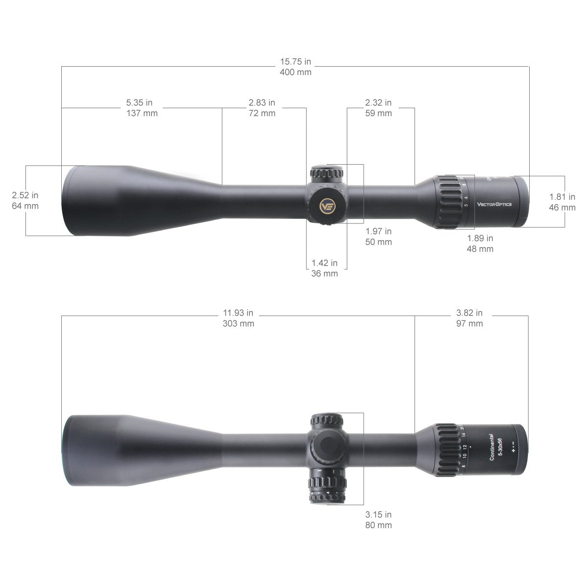 Big Game Hunting | Continental x6 5-30x56 HPVO SFP BDC Rifle Scope (SCOL-X22)