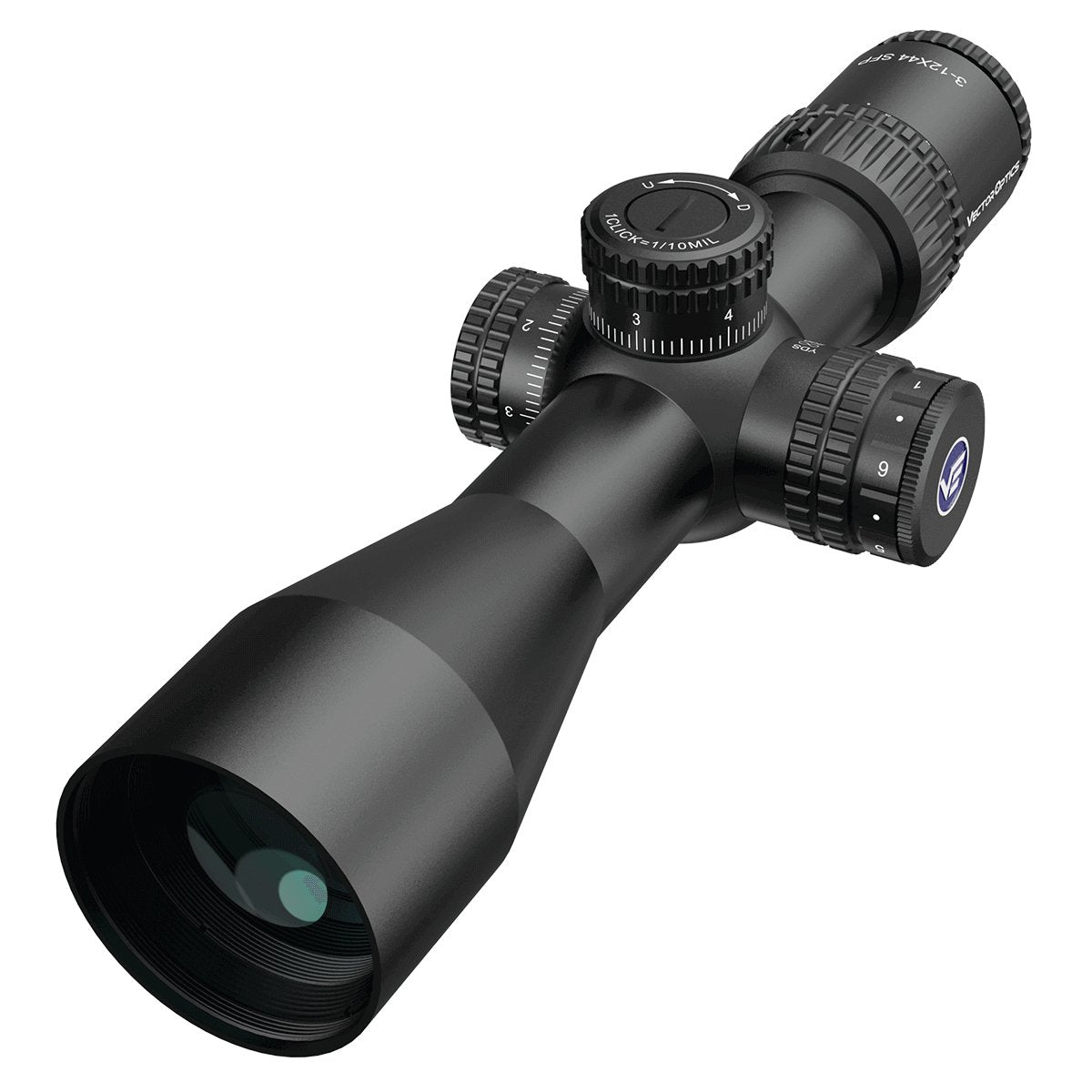 Field Target | Veyron 3-12x44IR MPVO SFP Rifle Scope (SCOM-40) | for AR15 / M4