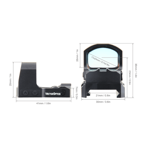 Frenzy-S 1x17x24 SAS Battery Side Loading Red Dot Sight (SCRD-62)