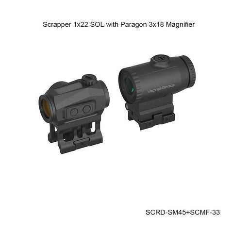 Scrapper 1x22 Red Dot - Solar Power & Multi Reticle