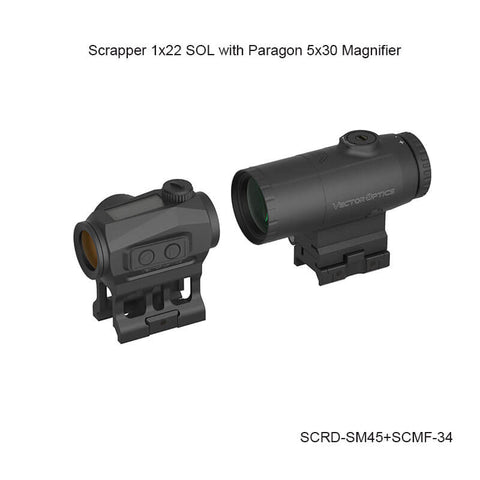 Scrapper 1x22 Red Dot - Solar Power & Multi Reticle