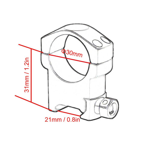 Vector Optics  Scope Weaver Rings 25.4mm/30mm