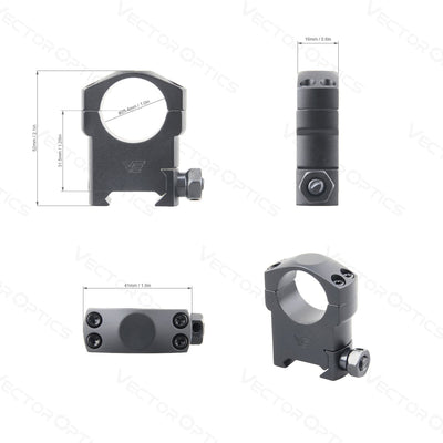 Vector Optics Scope Weaver Rings 25.4mm/30mm - Vector Optics Online Store