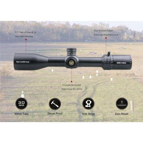 Aston 3-18X44 SFP Tactical Riflescope