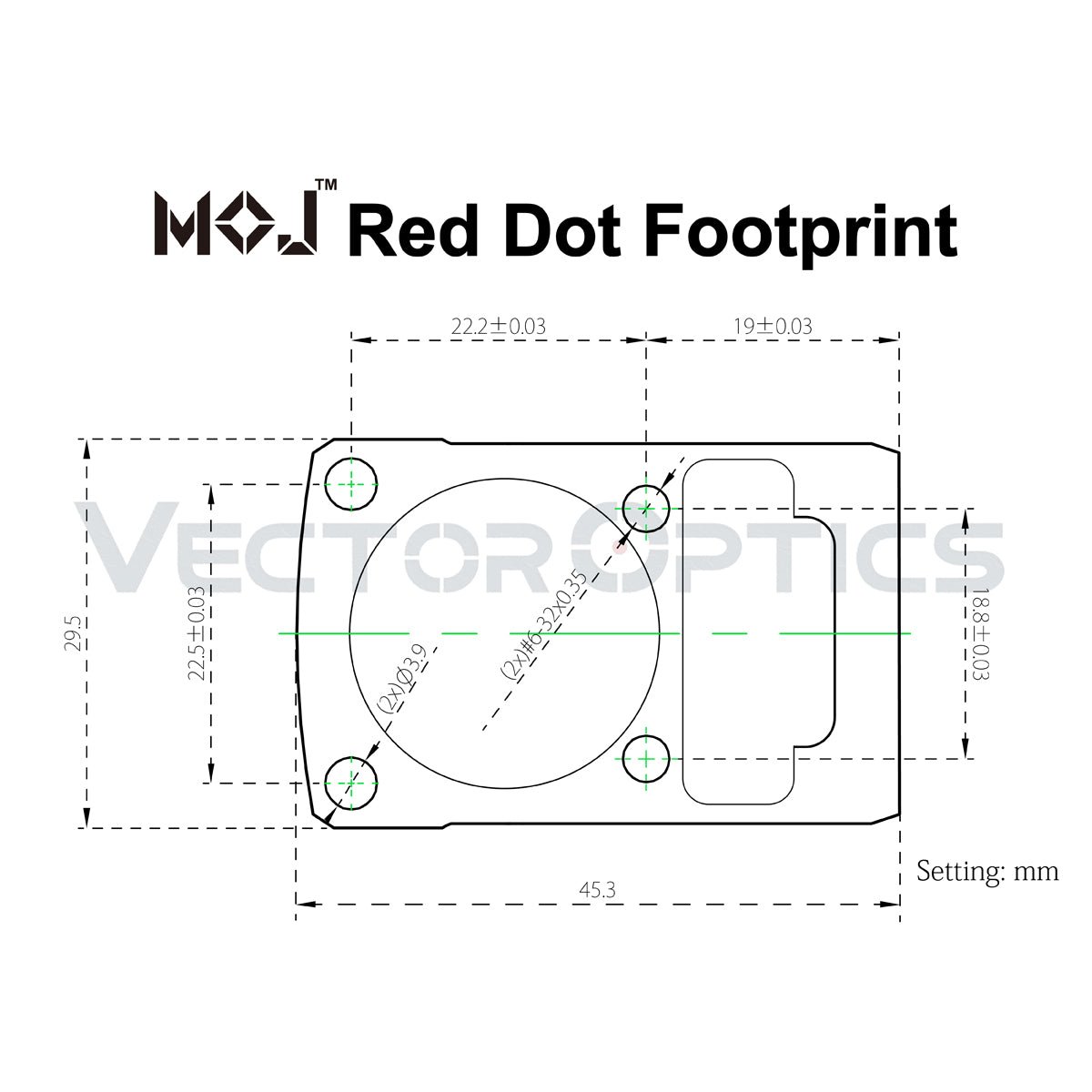 Large Window | Frenzy FLEX 1x22x26 Red Dot (SCRD-36) for Glock® 17/19 | MOJ