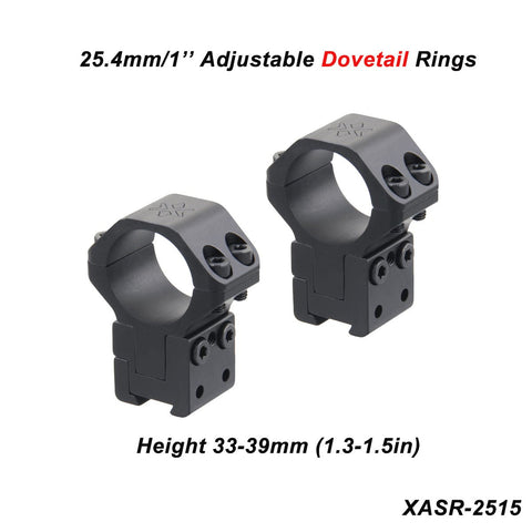 X-ACCU 25.4mm/1in 30mm 34mm Adjustable Scope Rings