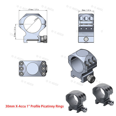 X-Accu Mighty 30mm Scope Rings - Vector Optics Online Store