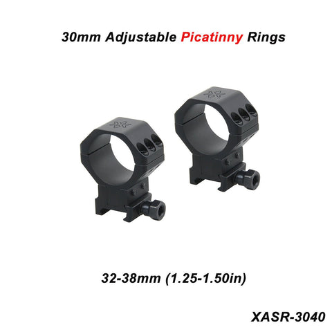 X-ACCU 25.4mm/1in 30mm 34mm Adjustable Scope Rings