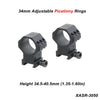 X-ACCU 25.4mm/1in 30mm 34mm Adjustable Scope Rings - Vector Optics Online Store